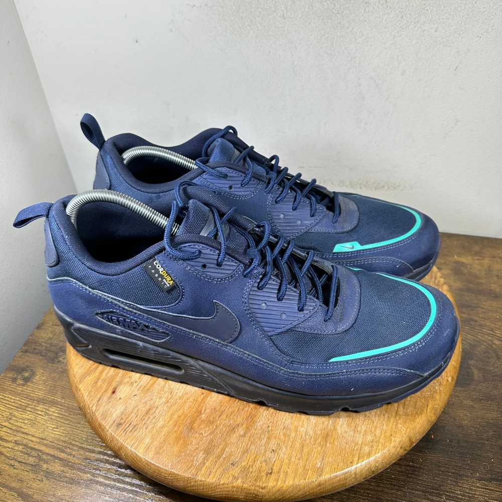 Nike Air Max 90 Surplus Navy Blue Teal Cordura Men Size 15 DC9389-400